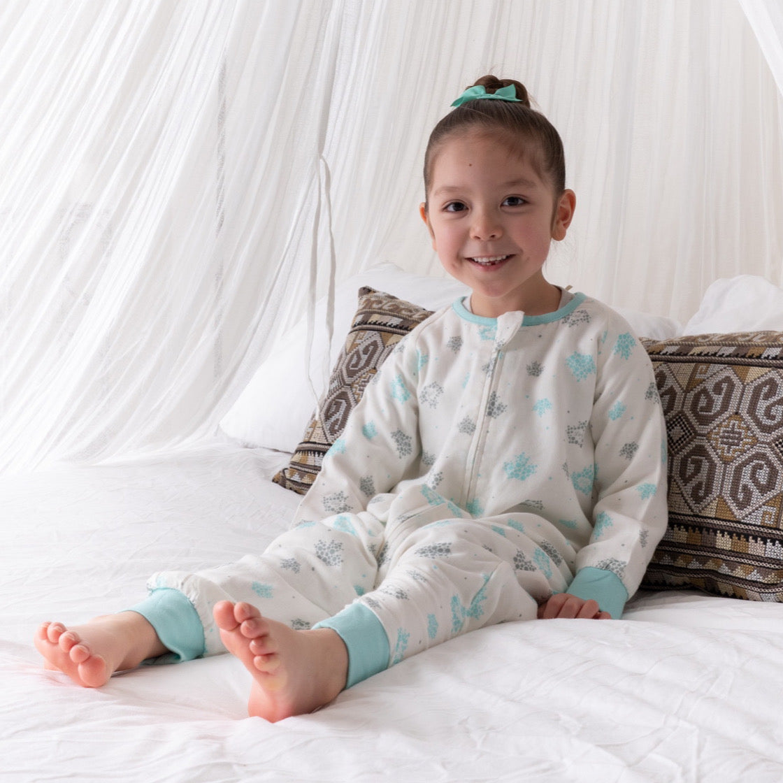 4-Layer Bamboo-Cotton Muslin Wearable Sleepsack (Dotted Maple Leaf)