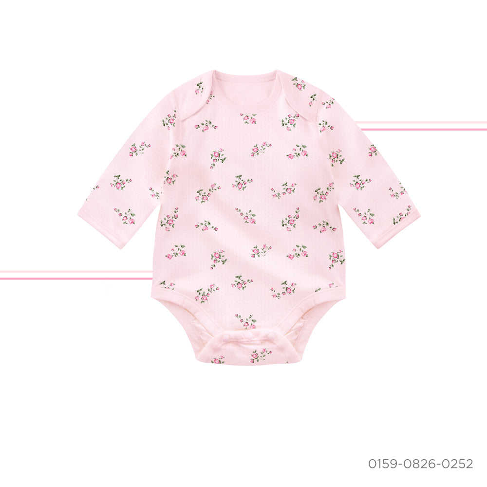 long-sleeve onesie with mitten cuffs - baby girl (08)