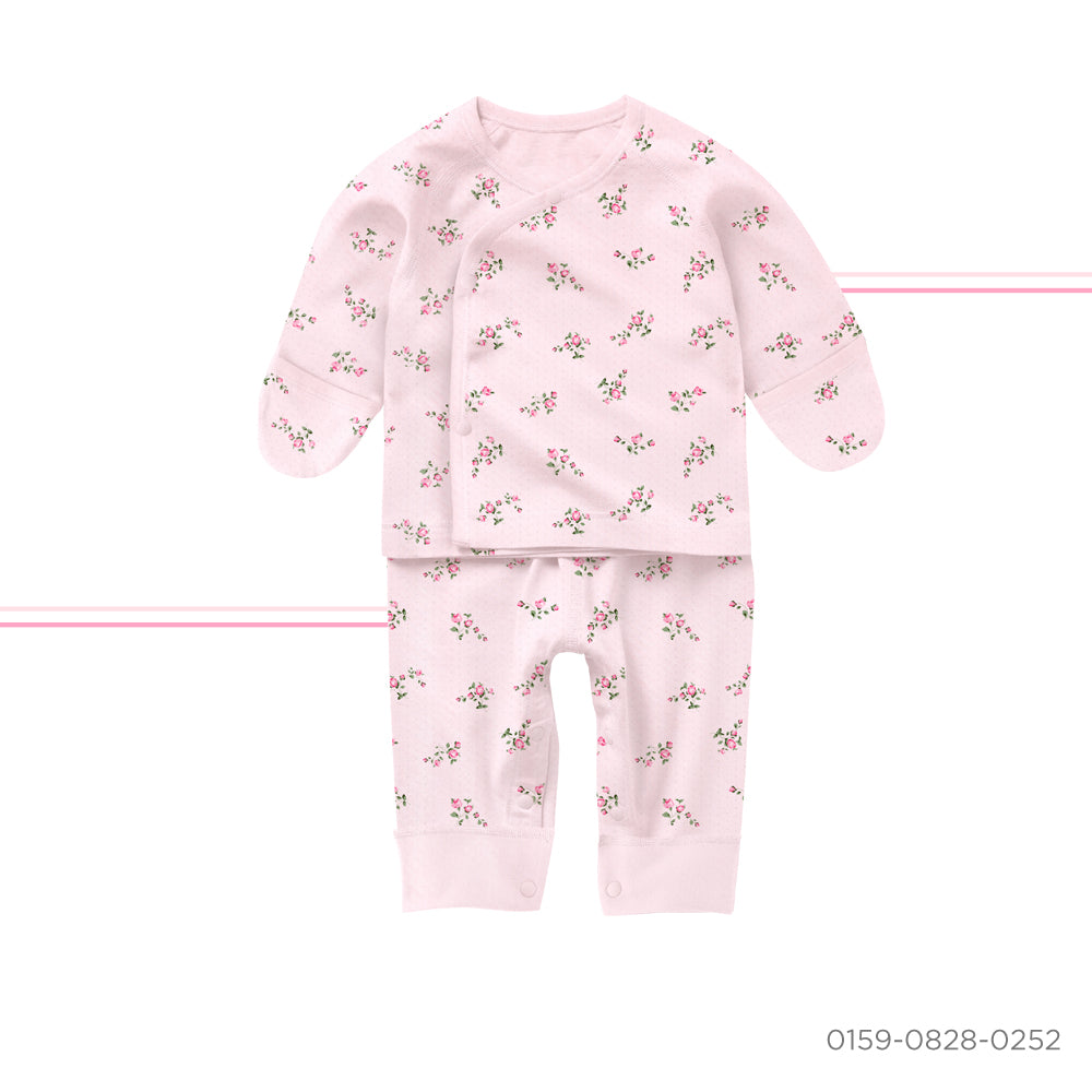 newborn side snap kimono set - baby girl (08)